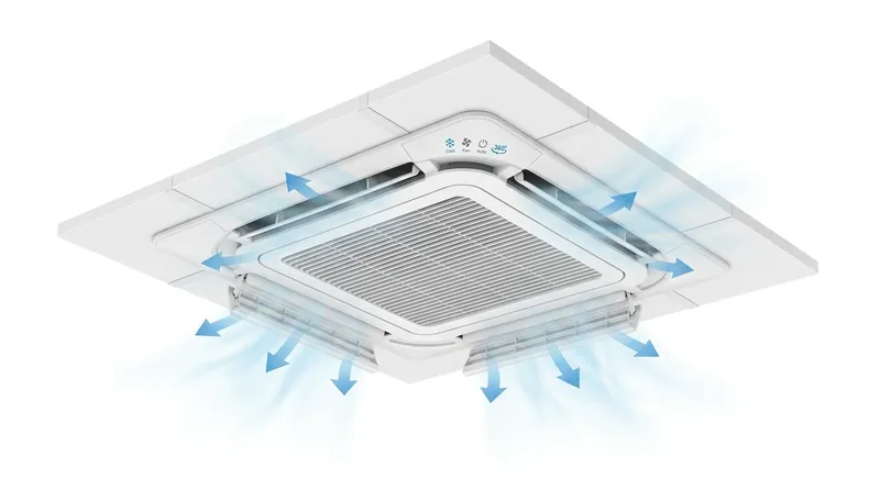 PUR AIR ceiling cassette with 360 degree airflow